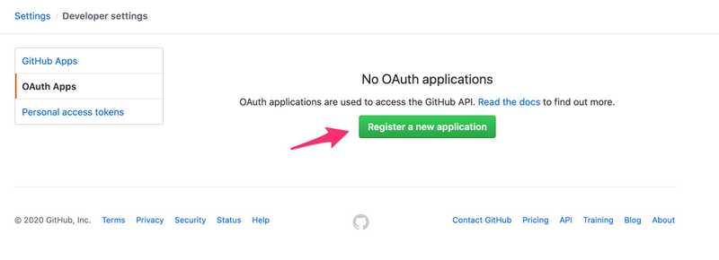 Create OAuth App on Github